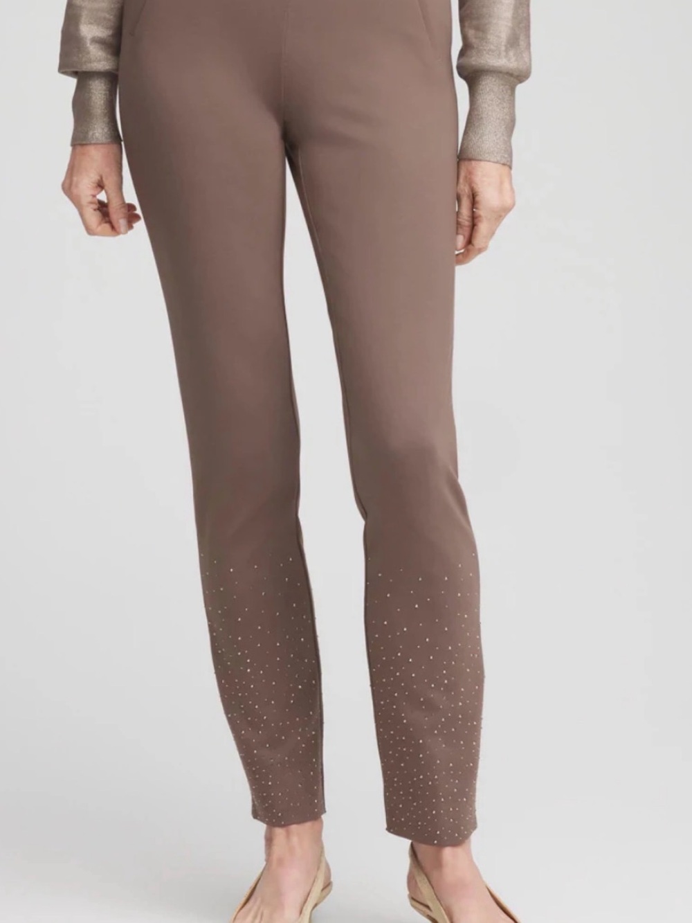 Chicos Petite Juliet Embellished Ankle Pants